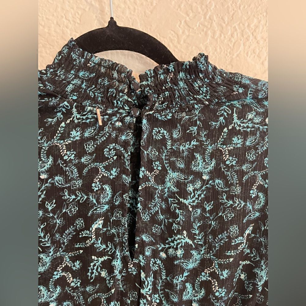 MISA Los Angeles "Savanna" floral Print Assymetrical Ruffle Hem Dress S NWT - Picture 5 of 9